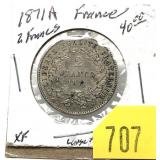 1871 French 2 francs