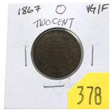 1867 2-cent piece