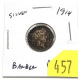 1914 Barber dime
