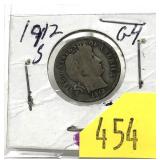 1912-S Barber dime