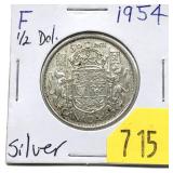 1954 Canadian half dollar