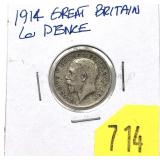 1914 British 6 pence
