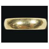 14K Yellow gold band ring, size 10.5, 5.9 dwt
