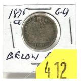 1875-CC Seated Liberty dime