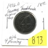 1932-D German 4 pfennig