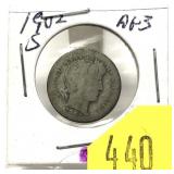1902-S Barber dime