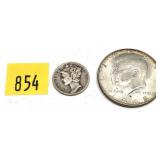 Lot, coins, 90%/40% silver, .60 face value