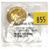 Gold plated Susan B. Anthony dollar