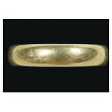 14K Yellow gold band ring, size 8.5, 2.2 dwt