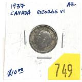 1937 Canadian 10-cents