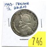 1947 Panama half balboa