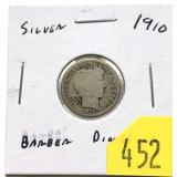 1910 Barber dime