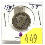 1909-O Barber dime