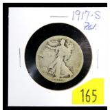 1917-S Rev. Walking Liberty half dollar