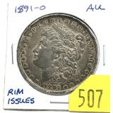 1891-O silver dollar