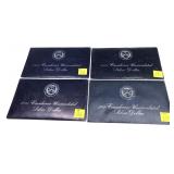 x4- Unc. Eisenhower dollars: 3-1971, 1972 -x4