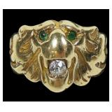 14K Yellow gold lion