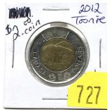 2012 $2 Canadian coin