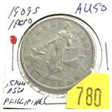 1909-S Philippines 1 peso