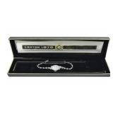 Croton 14K white gold and diamond  ladies watch