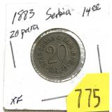 1883 Serbia 20 pouta
