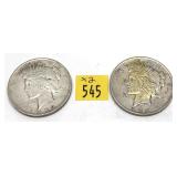 x2- Peace dollars -x2 x dollars -Sold by the