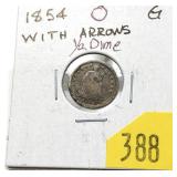 1854 half dime