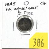 1845 half dime
