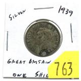 1939 British 1 shilling