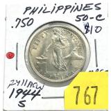 1944-S Philippines 50-cents