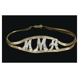 14K Yellow gold 7" double strand serpentine