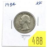 1934 Washington quarter