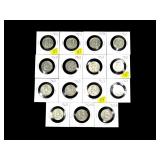 x15- Franklin half dollars: 1952, 1954, 1958,