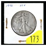 1946 Walking Liberty half dollar