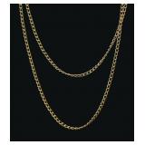 14K Yellow gold 15" chain necklace, 0.5 dwt