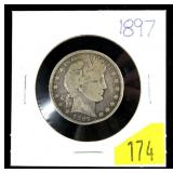 1897 Barber half dollar