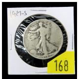 1927-S Walking Liberty half dollar