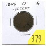 1868 2-cent piece