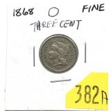 1868 3-cent nickel