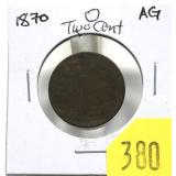 1870 2-cent piece
