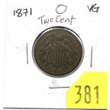 1871 2-cent piece