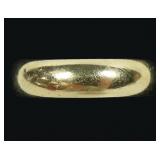 14K Yellow gold band ring, size 5.25,