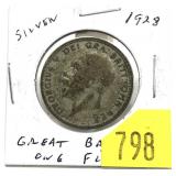 1928 British 1 florin