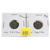 Lot, 2 Cuban centavos