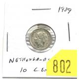 1939 Netherlands 10-cents