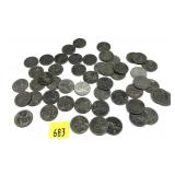 Lot, 1943 cents, 50 pcs.