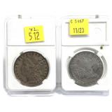 x2- Morgan dollars: 1904, 1921 -x2 dollars -Sold