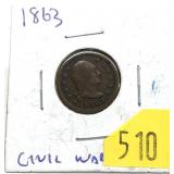 1863 Civil War token