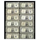 x12- $1 silver certificates series of 1935 -x12