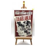 Wooden Table Eisel with Casablanca Movie Poster